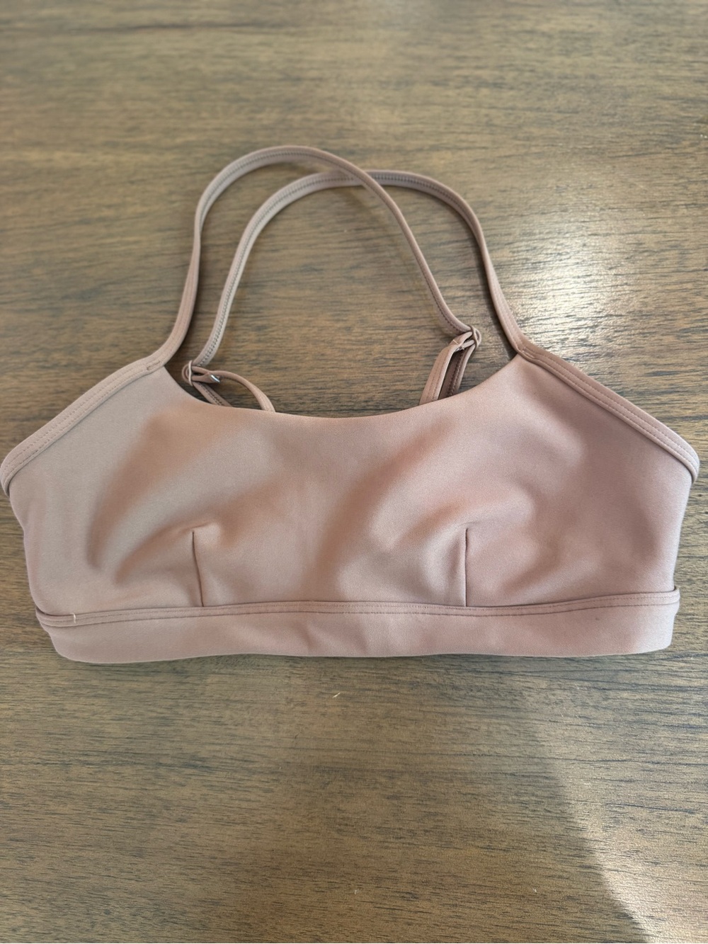 ALO Yoga Strappy Seamless Sports Bra in Dusty Rose